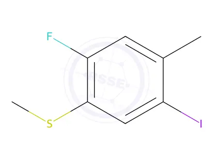Chemical structure of (2-Fluoro-5-iodo-4-methylphenyl)(methyl)sulfane