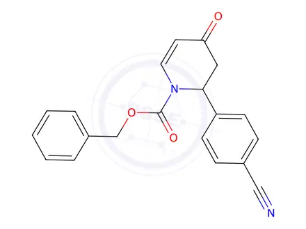 Chemical structure of Benzyl 2-(4-cyanophenyl)-4-oxo-3,4-dihydropyridine-1(2H)-carboxylate