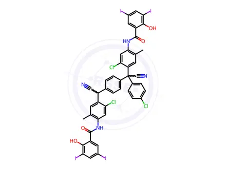 Chemical structure of Closantel Impurity 10 (Closantel Sodium Dihydrate EP Impurity J)