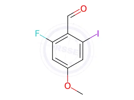 Chemical structure of 2-fluoro-6-iodo-4-methoxybenzaldehyde