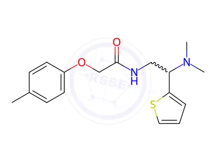Chemical structure of N-(2-(Dimethylamino)-2-(thiophen-2-yl)ethyl)-2-(p-tolyloxy)acetamide