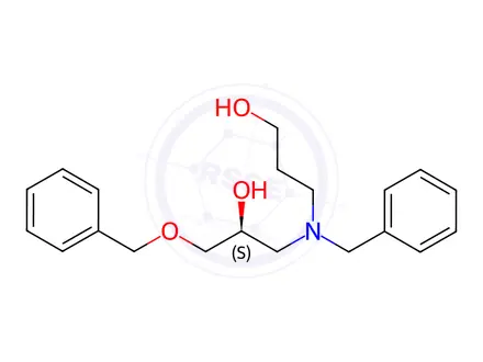 Chemical structure of (S)-3-(Benzyl(3-(benzyloxy)-2-hydroxypropyl)amino)propan-1-ol