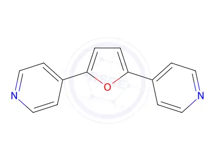 Chemical structure of 2,5-Di(pyridin-4-yl)furan
