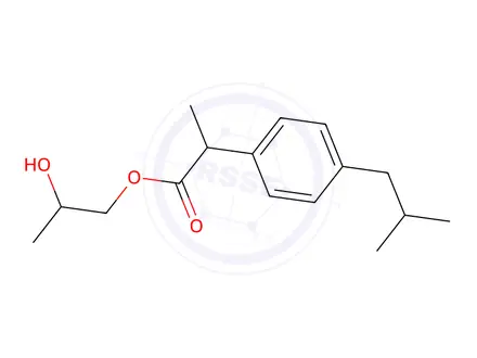 Chemical structure of 2-Hydroxypropyl 2-(4-Isobutylphenyl)Propanoate