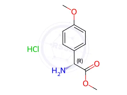 Chemical structure of Methyl (R)-2-amino-2-(4-methoxyphenyl)acetate Hydrochloride