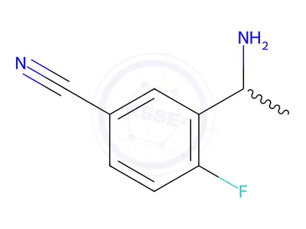 Chemical structure of (S)-3-(1-aminoethyl)-4-fluorobenzonitrile