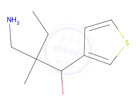 Chemical structure of 2-(Aminomethyl)-2-methyl-1-(thiophen-3-yl)butan-1-ol