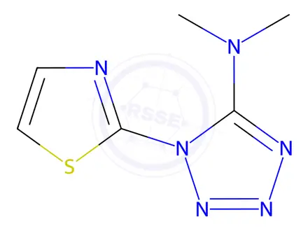 Chemical structure of N,N-dimethyl-1-(thiazol-2-yl)-1H-tetrazol-5-amine