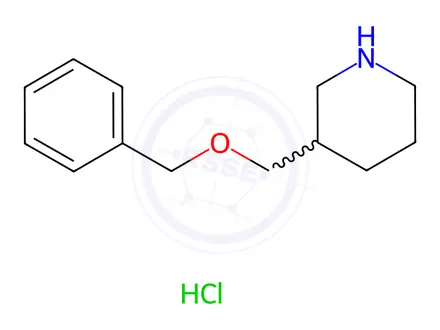 Chemical structure of 3-[(Benzyloxy)methyl]piperidine hydrochloride