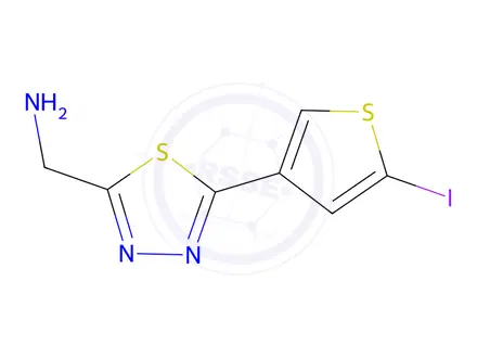 Chemical structure of (5-(5-Iodothiophen-3-yl)-1,3,4-thiadiazol-2-yl)methanamine