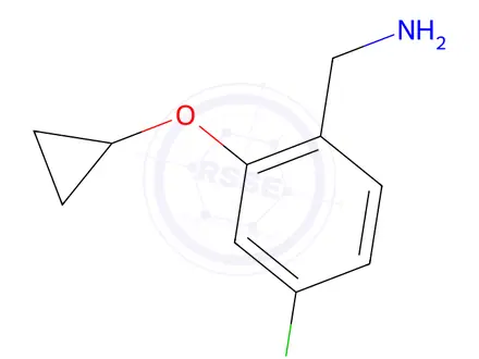 Chemical structure of (4-Chloro-2-cyclopropoxyphenyl)methanamine