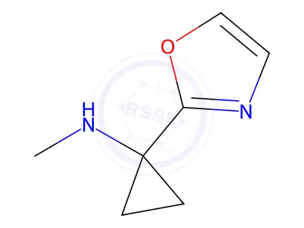 Chemical structure of N-methyl-1-(oxazol-2-yl)cyclopropan-1-amine
