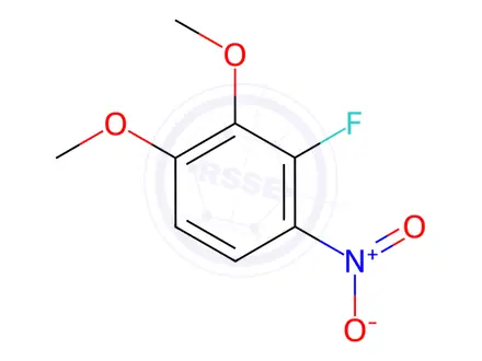Chemical structure of Benzene, 2-fluoro-3,4-dimethoxy-1-nitro-