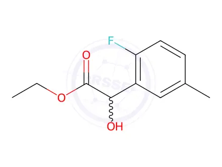 Chemical structure of Ethyl 2-fluoro-α-hydroxy-5-methylbenzeneacetate