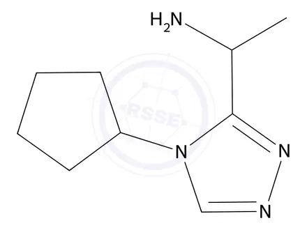 Chemical structure of 1-(4-Cyclopentyl-4H-1,2,4-triazol-3-yl)ethan-1-amine