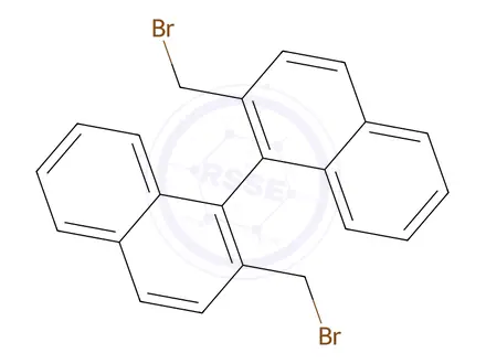 Chemical structure of (S)-2,2'-Bis(bromomethyl)-1,1'-binaphthalene, 95% (99% ee)
