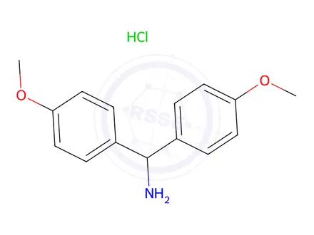 Chemical structure of Bis(4-methoxyphenyl)methanamine hydrochloride