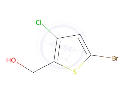Chemical structure of 5-​Bromo-​3-​chloro-2-​thiophenemethanol