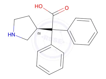 Chemical structure of Darifenacin Pyrrolidin Carboxylic Acid Impurity