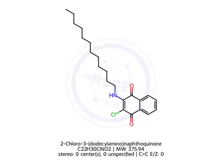 Chemical structure of 2-Chloro-3-(dodecylamino)-1,4-dihydronaphthalene-1,4-dione