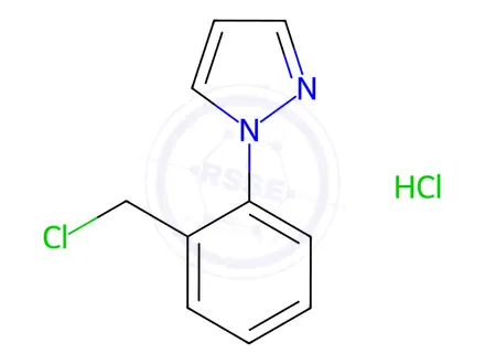 Chemical structure of 1-(2-(Chloromethyl)phenyl)-1H-pyrazole hydrochloride