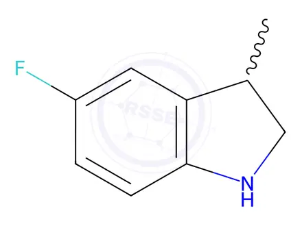 Chemical structure of 5-Fluoro-3-methyl-2,3-dihydro-1H-indole
