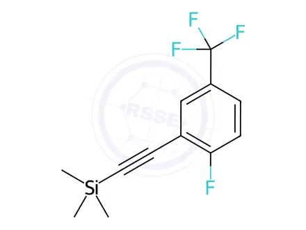 Chemical structure of ((2-Fluoro-5-(trifluoromethyl)phenyl)ethynyl)trimethylsilane
