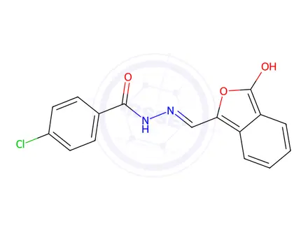 Chemical structure of 4-Chloro-N'-{[(1Z)-3-oxo-1,3-dihydro-2-benzofuran-1-ylidene]methyl}benzohydrazide