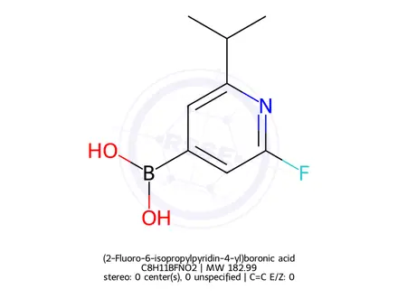 Chemical structure of (2-Fluoro-6-isopropylpyridin-4-yl)boronic acid