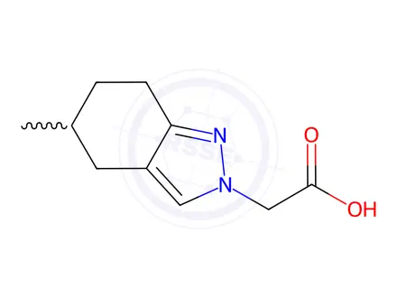 Chemical structure of 2-(5-methyl-4,5,6,7-tetrahydro-2H-indazol-2-yl)acetic acid