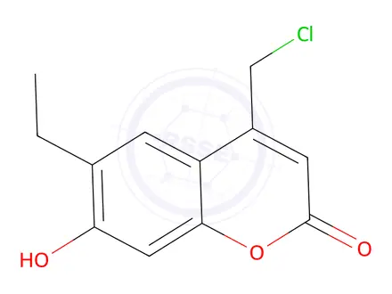 Chemical structure of 4-(Chloromethyl)-6-ethyl-7-hydroxy-2H-1-benzopyran-2-one