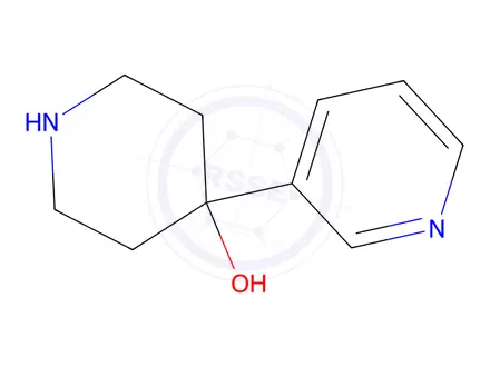 Chemical structure of 4-Pyridin-3-ylpiperidin-4-ol Dihydrochloride