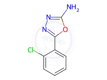 Chemical structure of 5-(2-Chlorophenyl)-1,3,4-oxadiazol-2-amine
