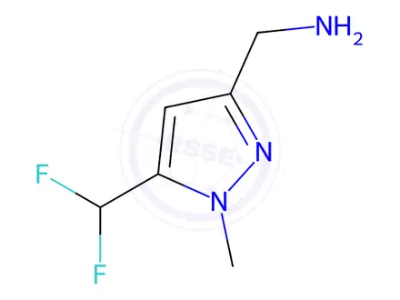 Chemical structure of (5-(Difluoromethyl)-1-methyl-1H-pyrazol-3-yl)methanamine