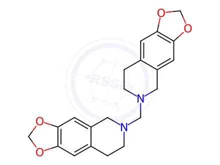 Chemical structure of 6,​6'-​Methylenebis[5,​6,​7,​8-​tetrahydro-1,​3-​dioxolo[4,​5-​g]​isoquinoline