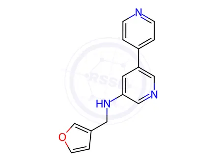 Chemical structure of N-(Furan-3-ylmethyl)-[3,4'-bipyridin]-5-amine