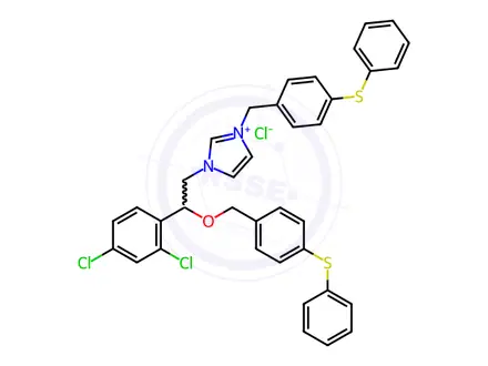 Chemical structure of N-(4-Phenylthiobenzyl) Fenticonazole Chloride