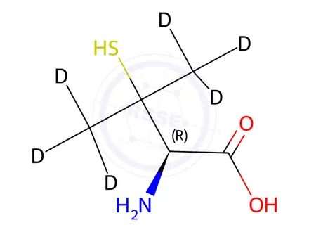 Chemical structure of Penicillamine Impurity 4(L-Penicillamine-d6)
