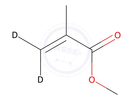 Chemical structure of Methyl Methacrylate-3,3-d2 (stabilized with hydroquinone)