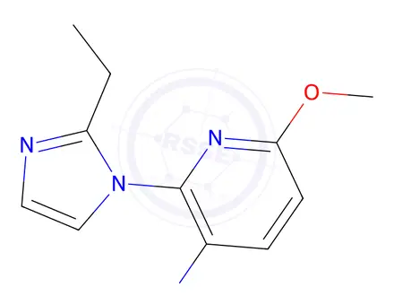 Chemical structure of 2-(2-ETHYL-IMIDAZOL-1-YL)-6-METHOXY-PYRIDIN-3-YLAMINE