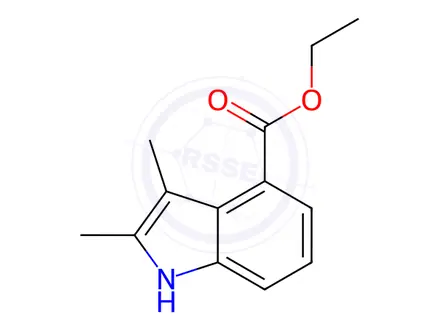 Chemical structure of Ethyl 2,3-dimethyl-1H-indole-4-carboxylate