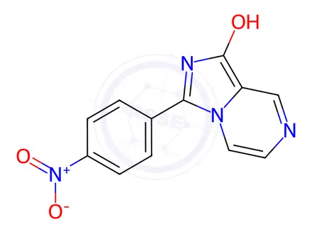 Chemical structure of 3-(4-nitrophenyl)imidazo[1,5-a]pyrazin-1-ol
