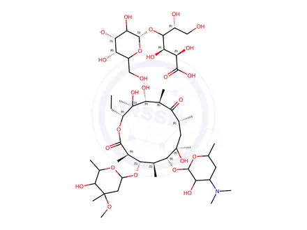 Chemical structure of Erythromycin Lactobionate