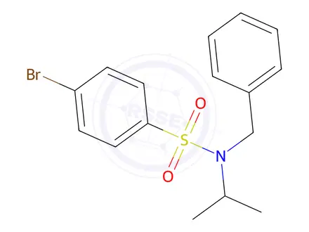 Chemical structure of 4-Bromo-N-(1-methylethyl)-N-(phenylmethyl)-Benzenesulfonamide