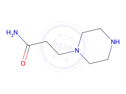 Chemical structure of 3-(1-piperazinyl)propanamide hydrochloride