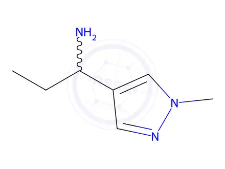 Chemical structure of 1-(1-Methyl-1H-pyrazol-4-yl)propan-1-amine