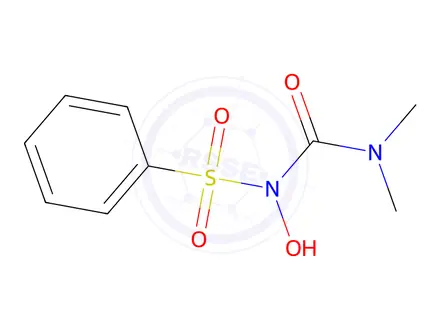 Chemical structure of N-hydroxy-N-((N',N'-dimethyl)carbamoyl)-benzenesulfonamide