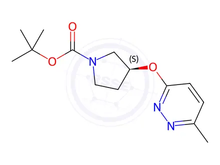 Chemical structure of (S)-tert-Butyl 3-((6-methylpyridazin-3-yl)oxy)pyrrolidine-1-carboxylate