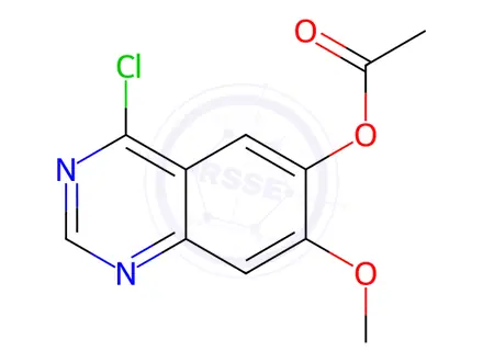 Chemical structure of 4-Chloro-7-methoxyquinazolin-6-yl Acetate