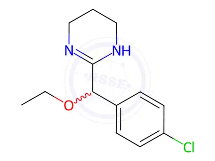 Chemical structure of 3,4,5,6-Tetrahydro-2-(4-chloro-α-ethoxybenzyl)pyrimidine